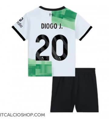 Liverpool Diogo Jota #20 Seconda Maglia Bambino 2023-24 Manica Corta (+ Pantaloni corti)